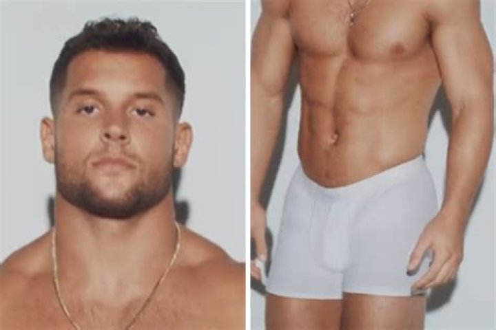 Nick Bosa strips down to his underwear for Kim Kardashian